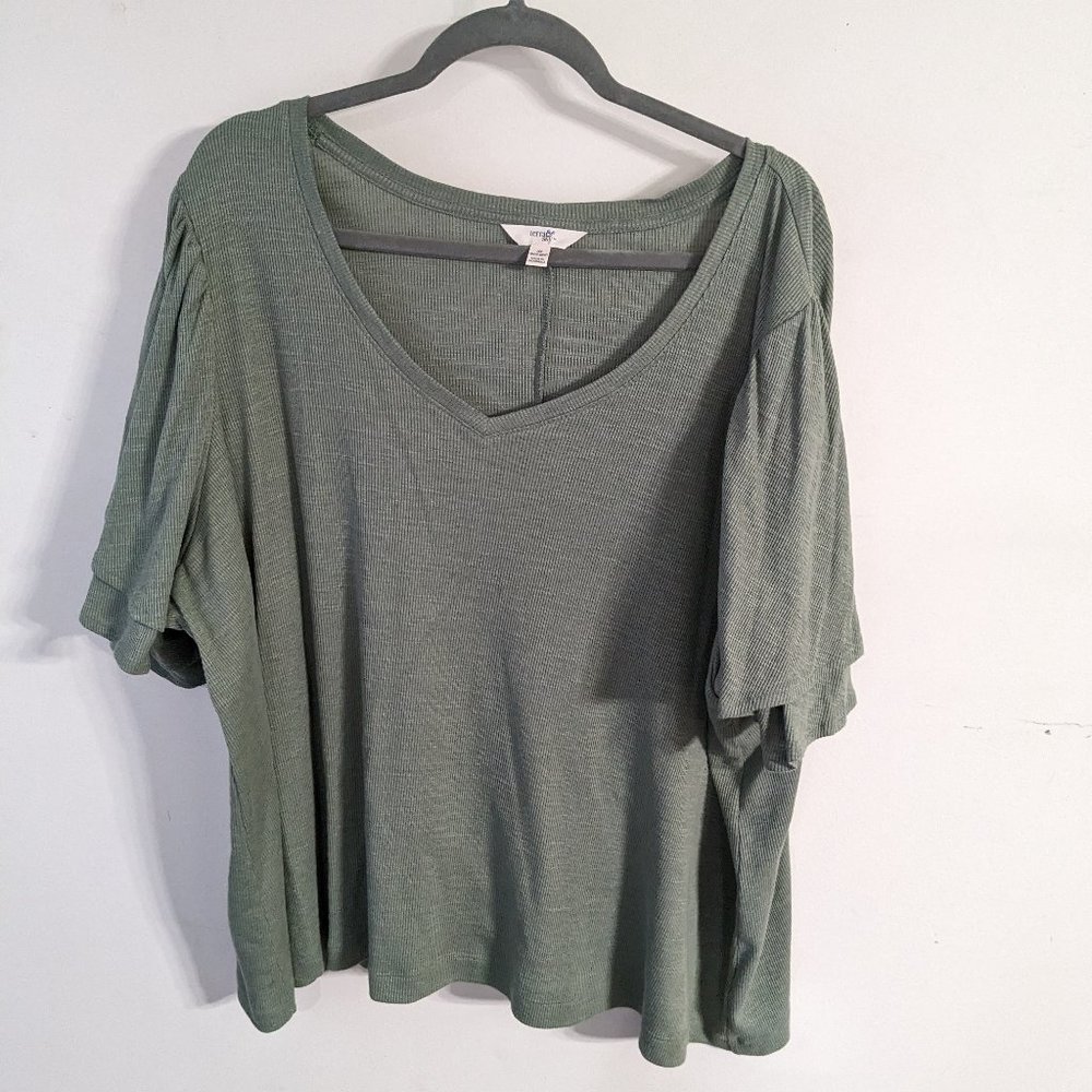 3x Short Sleeve Knit Shirt in Sage